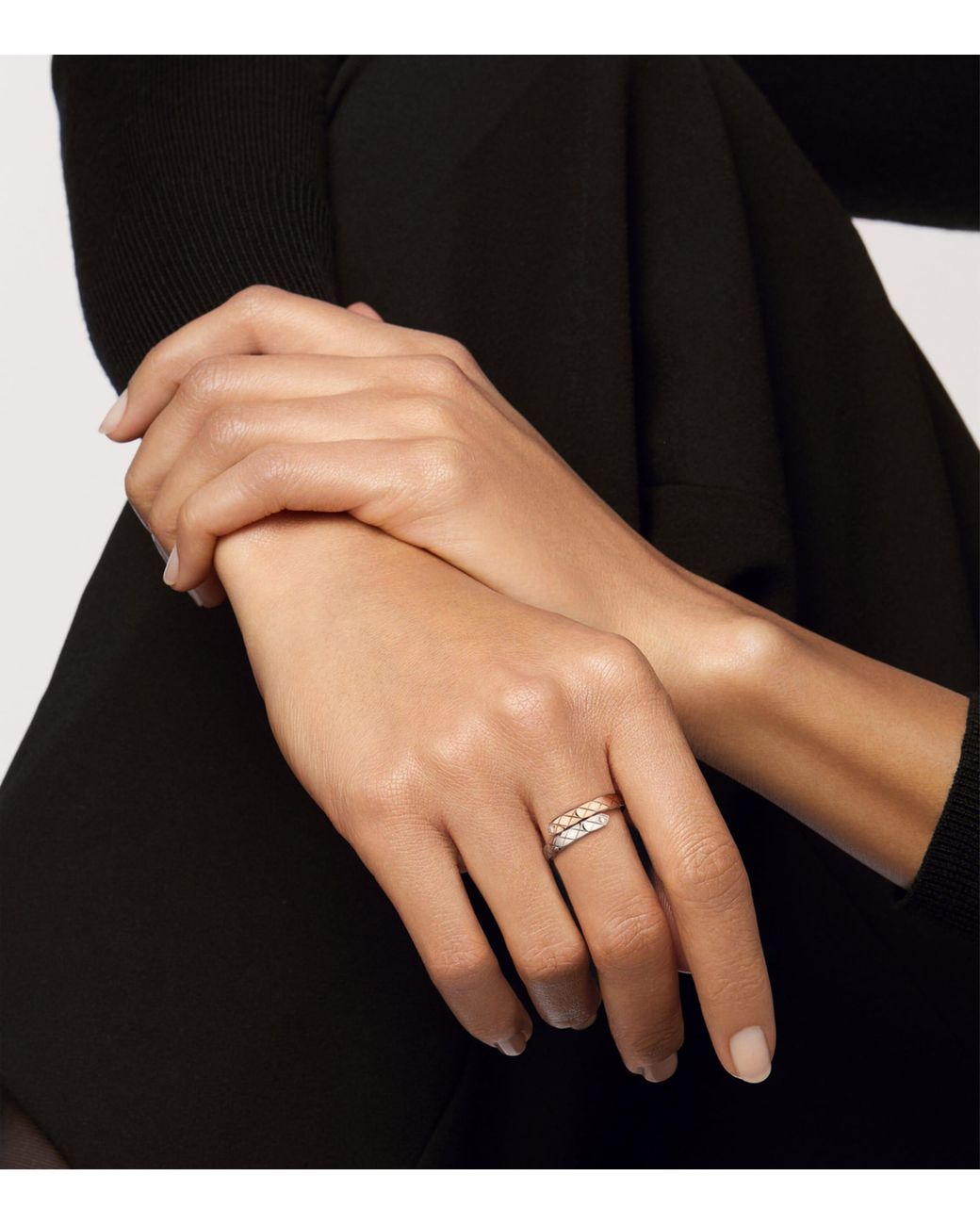 Chanel White And Diamond Coco Crush Ring