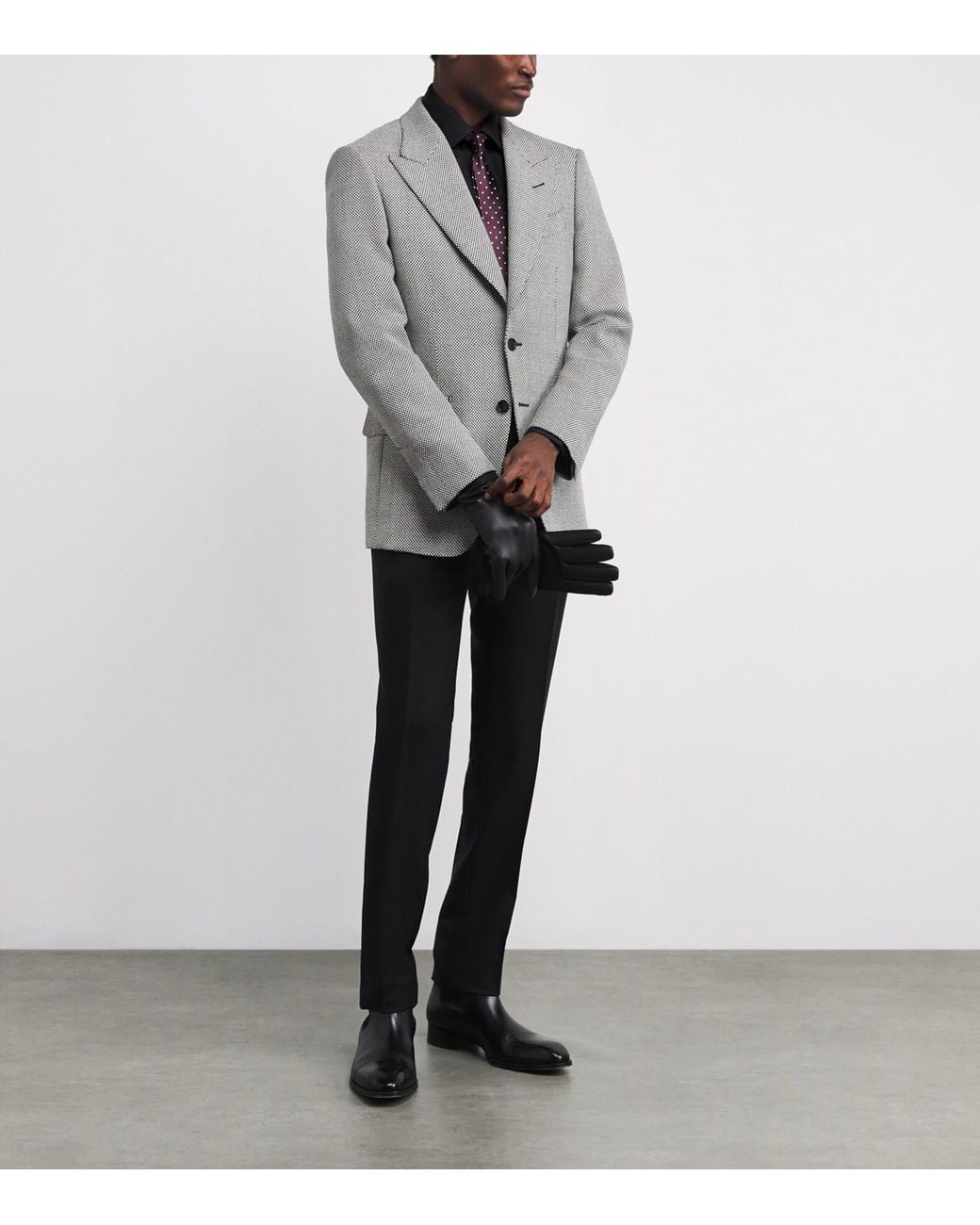 Tom Ford Black Cotton Poplin Slim-Fit Shirt for men