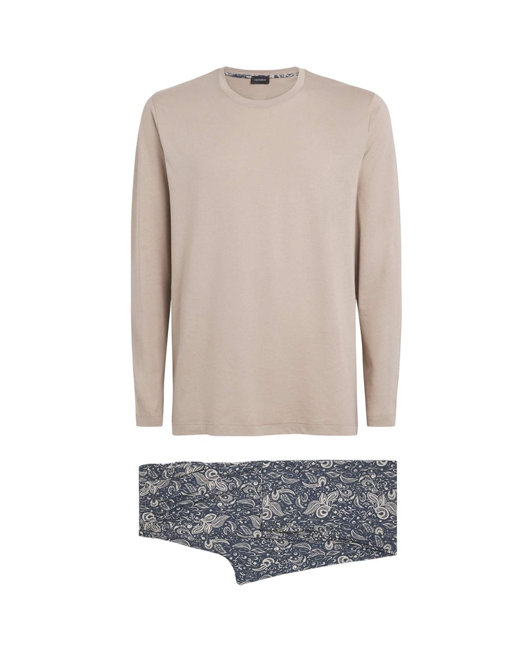 Hanro Gray Modal-Cotton Night & Day Pyjama Set for men