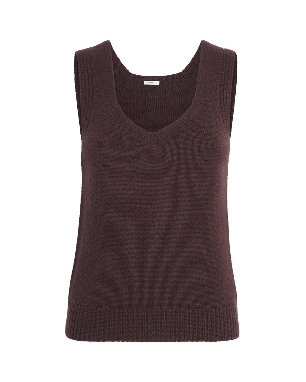 Joseph Brown Cashmere Aba Tank Top