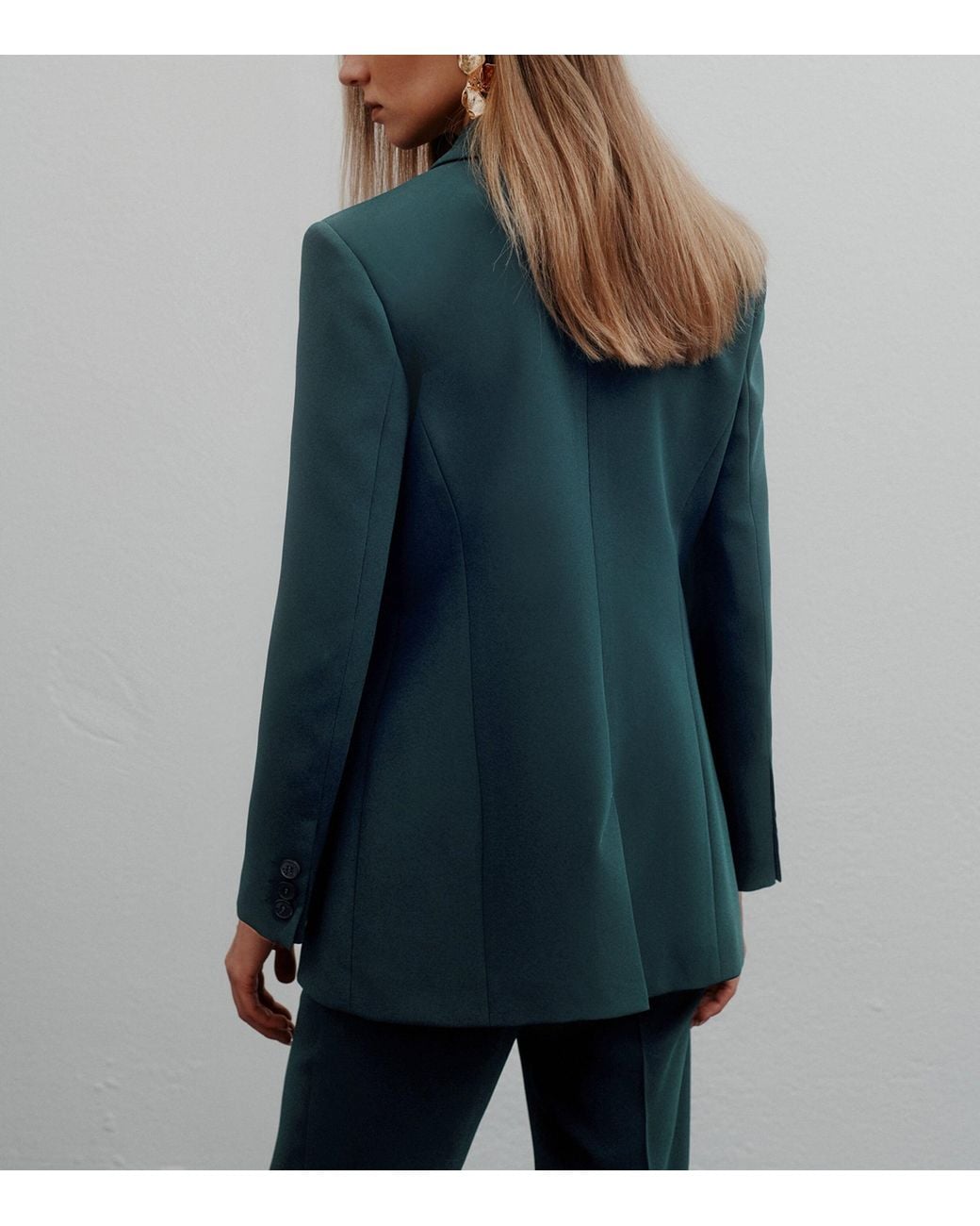 Marella Green Double-Breasted Blazer