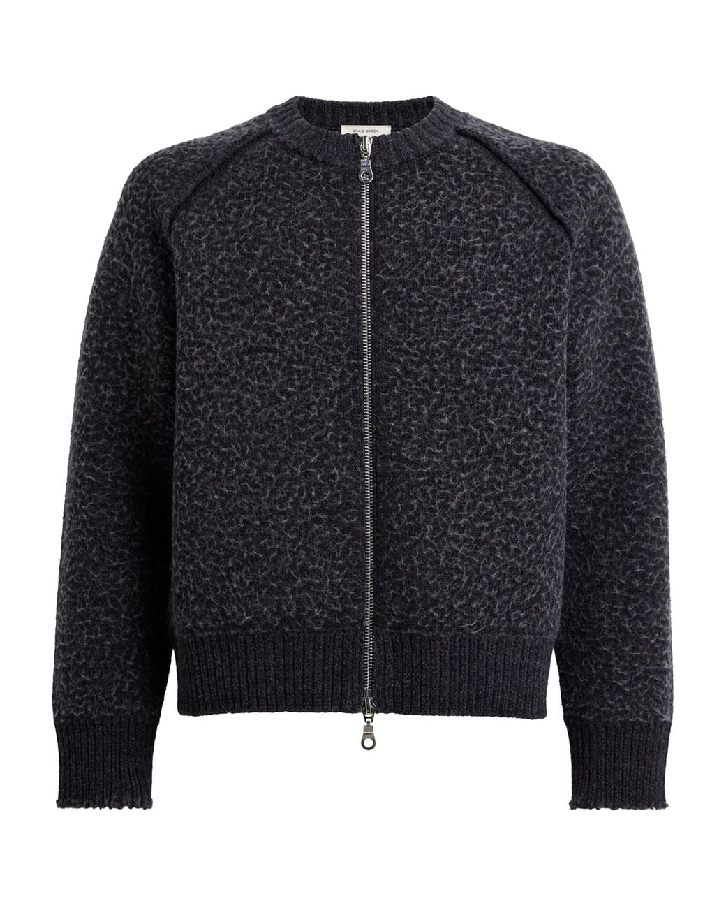 Craig Green Black Wool-Blend Zip-Up Sweater for men