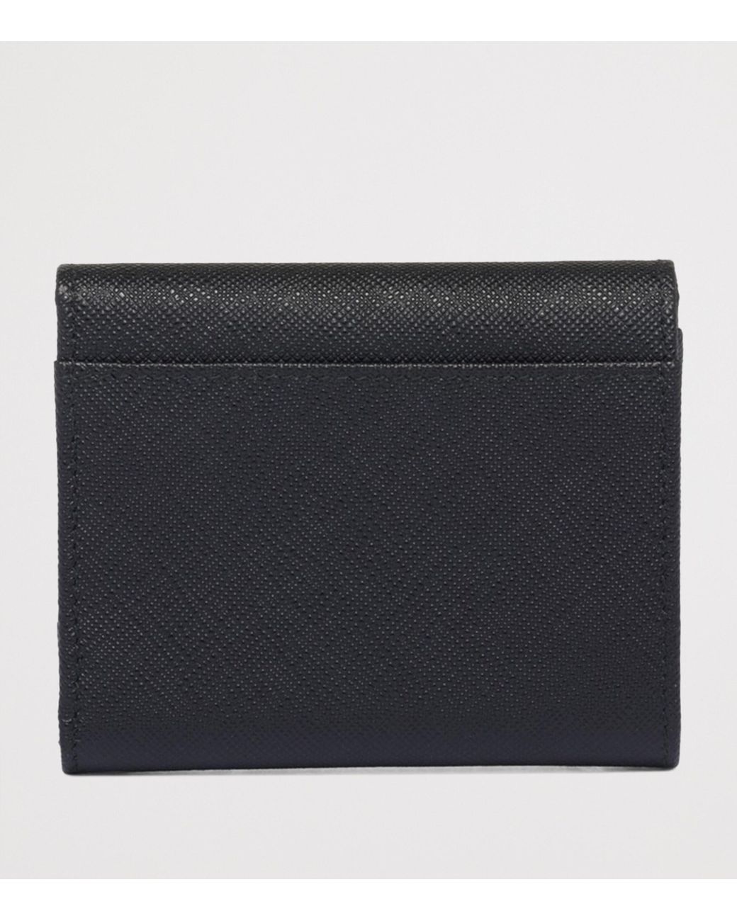 Prada Black Small Saffiano Leather Bifold Wallet