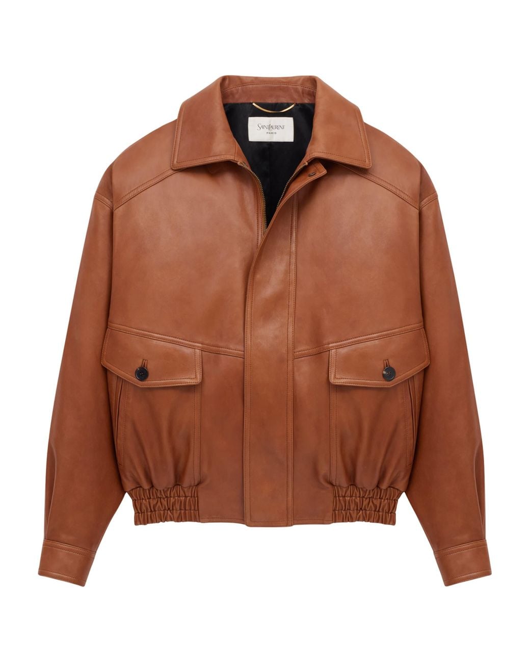 Saint Laurent Brown Leather Jacket