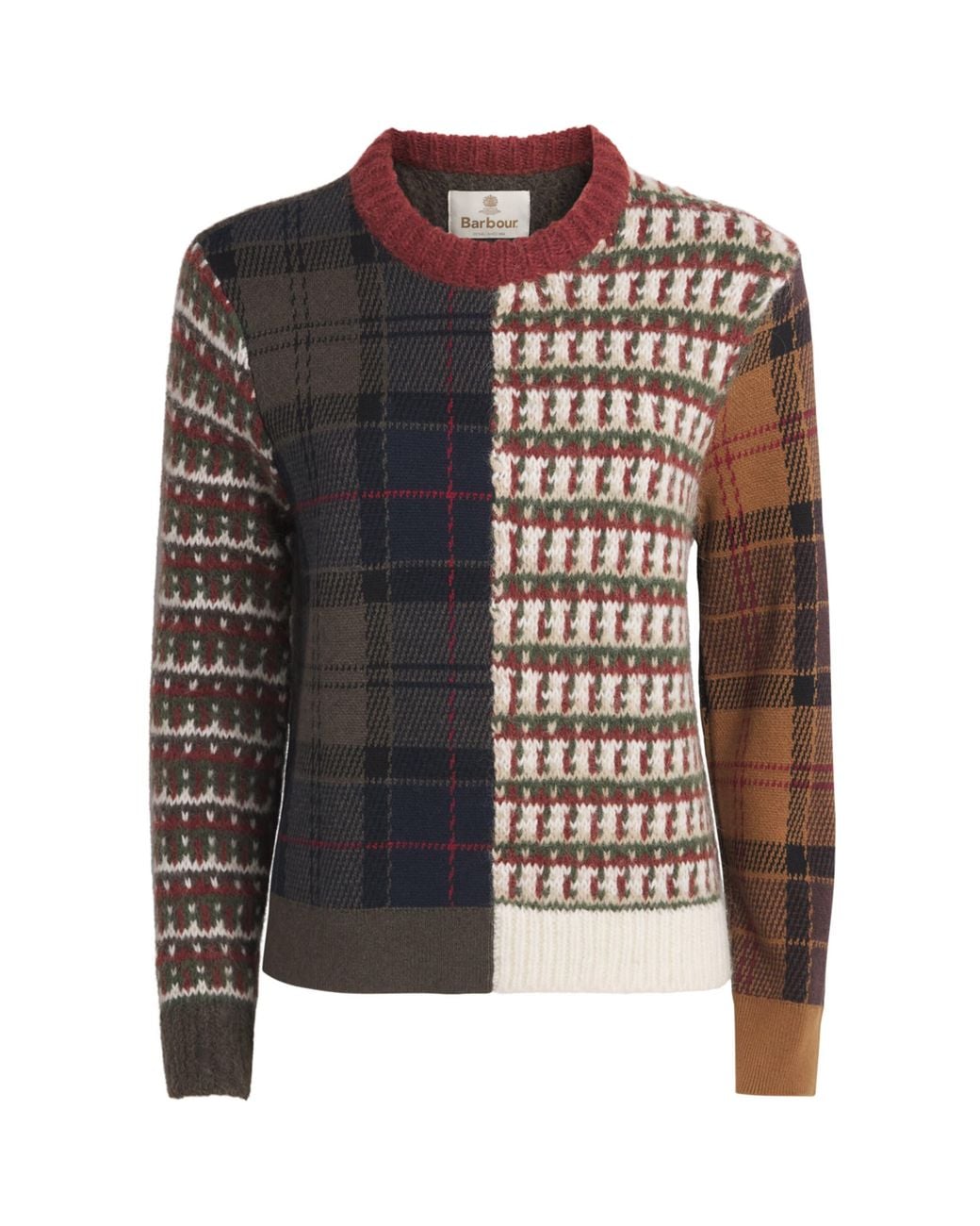 Barbour Black Patchwork Tartan Ashford Sweater