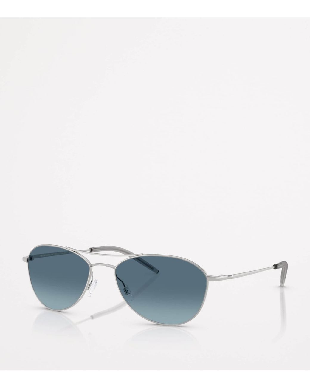 Oliver Peoples Blue Aero Ii Aviator Sunglasses