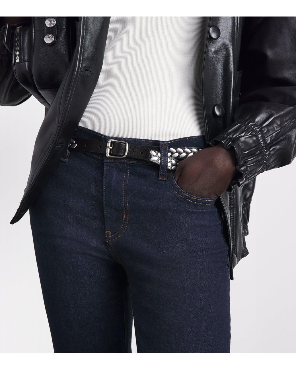 FRAME Blue The Rodeo Low-Rise Bootcut Jeans