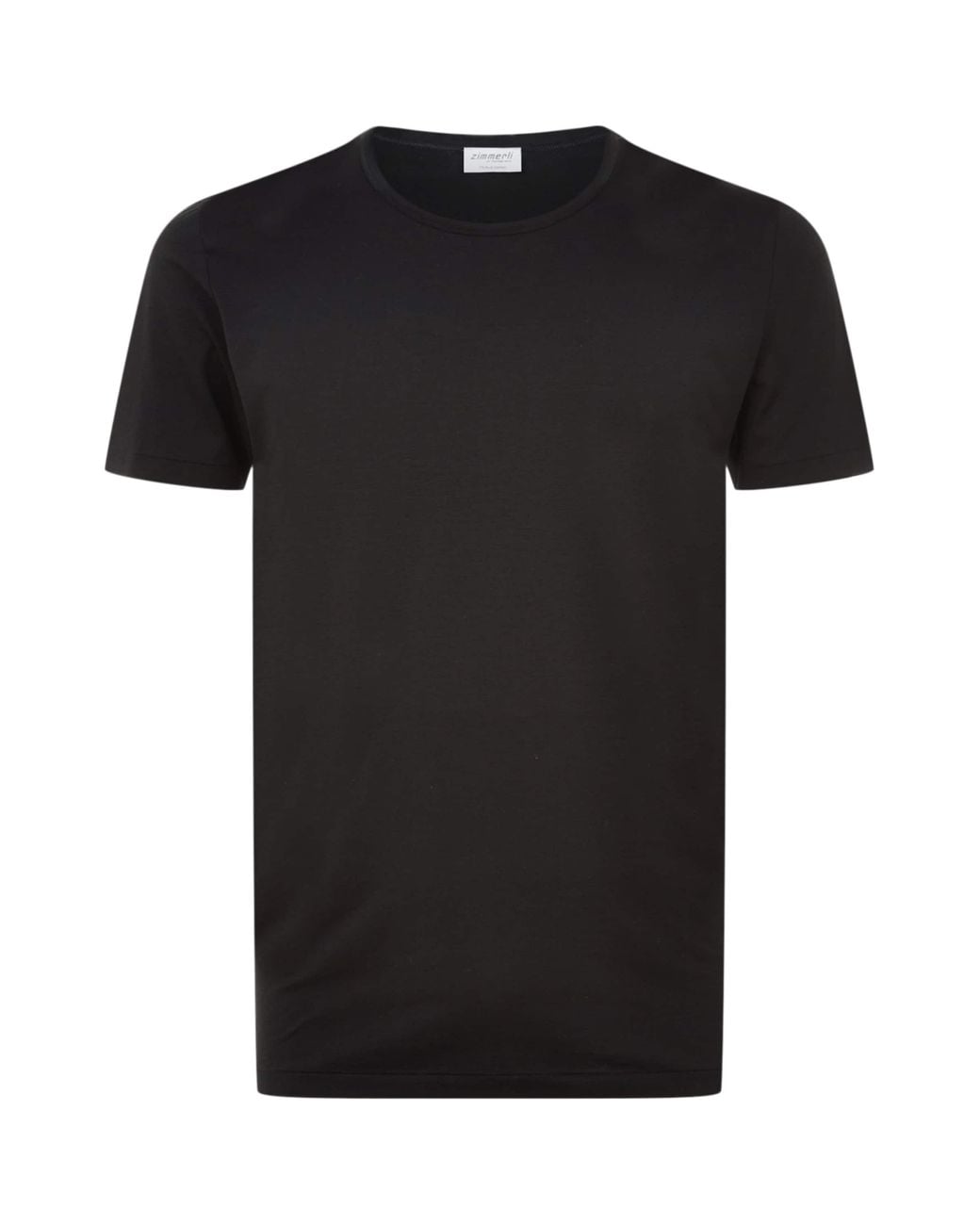 Zimmerli of Switzerland Black 172 Pure Comfort Round Neck T-Shirt for men