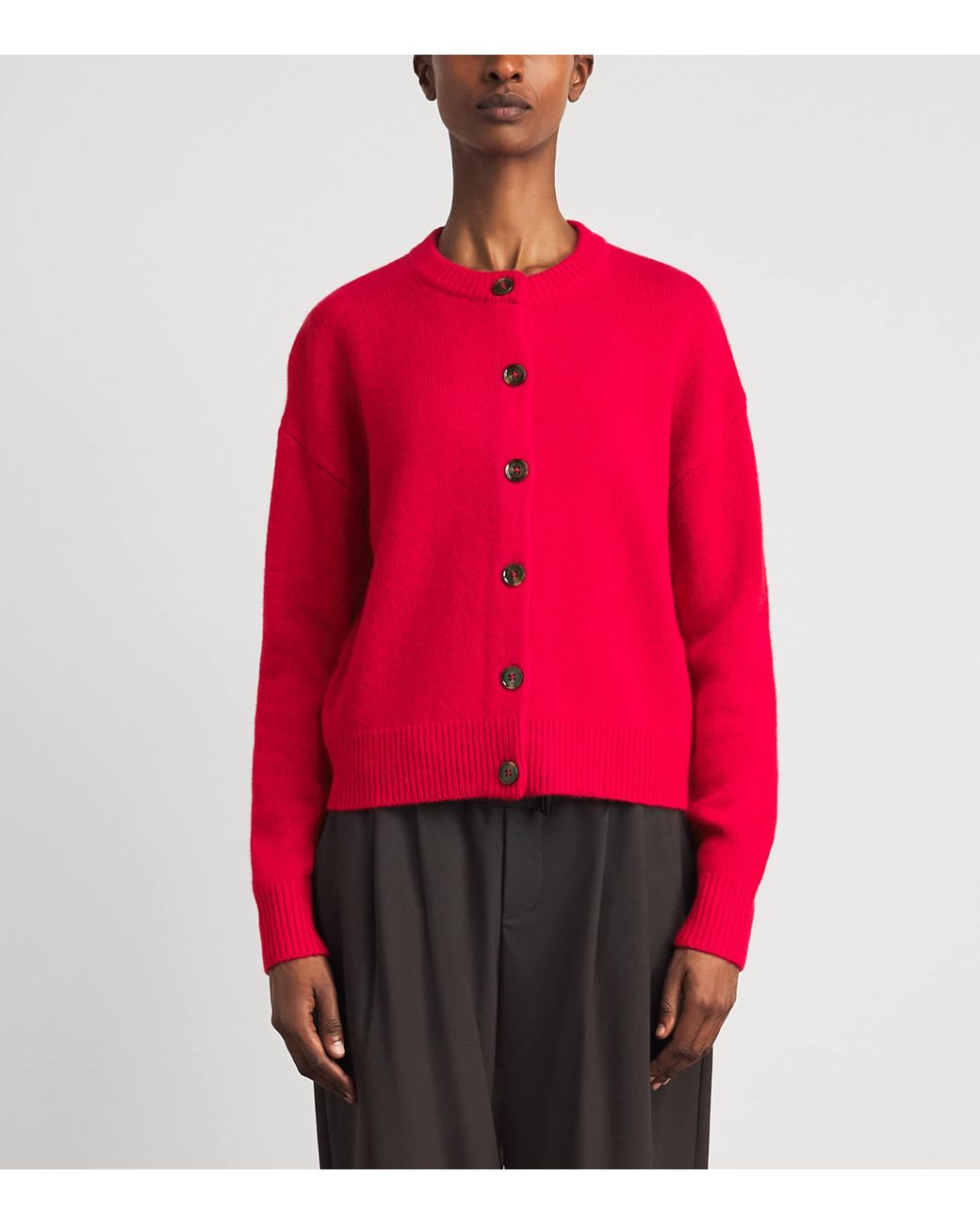 Barbour Red Wool-Cashmere Woodhouse Cardigan