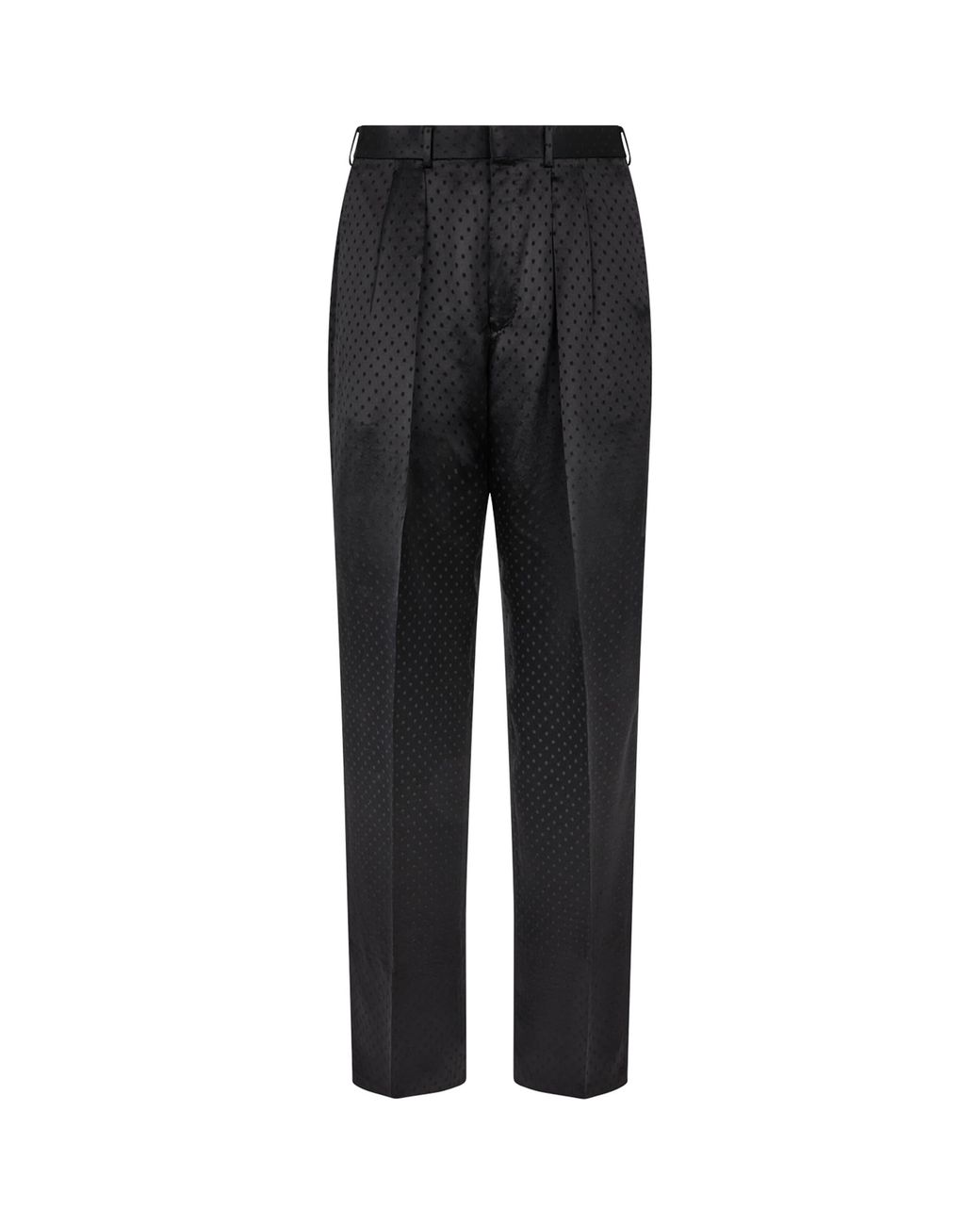 Tom Ford Black Silk-Blend Wide-Leg Trousers for men