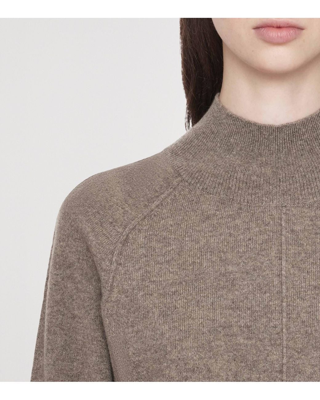 AllSaints Gray Cashmere-Wool Fedi Sweater
