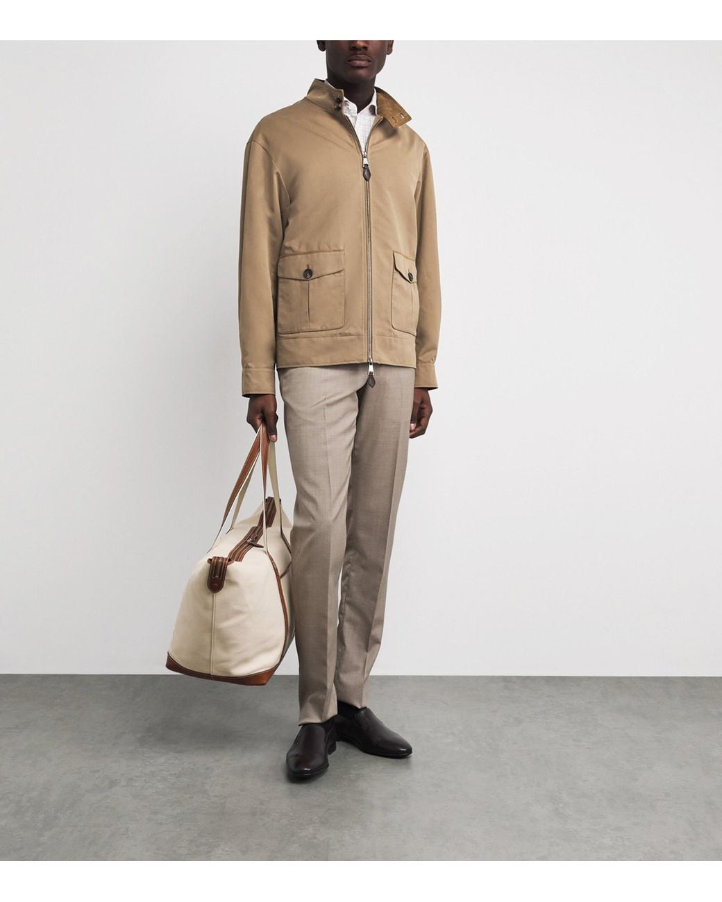 James Purdey & Sons Natural Cotton Dunfee Driving Coat for men