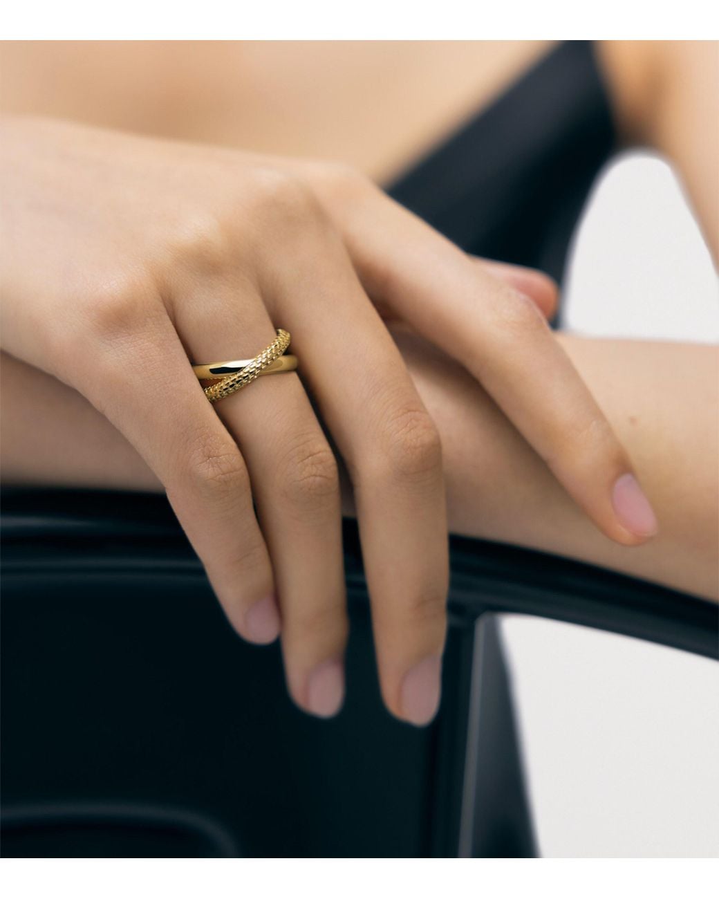 Monica Vinader Metallic Vermeil Heirloom Crossover Ring