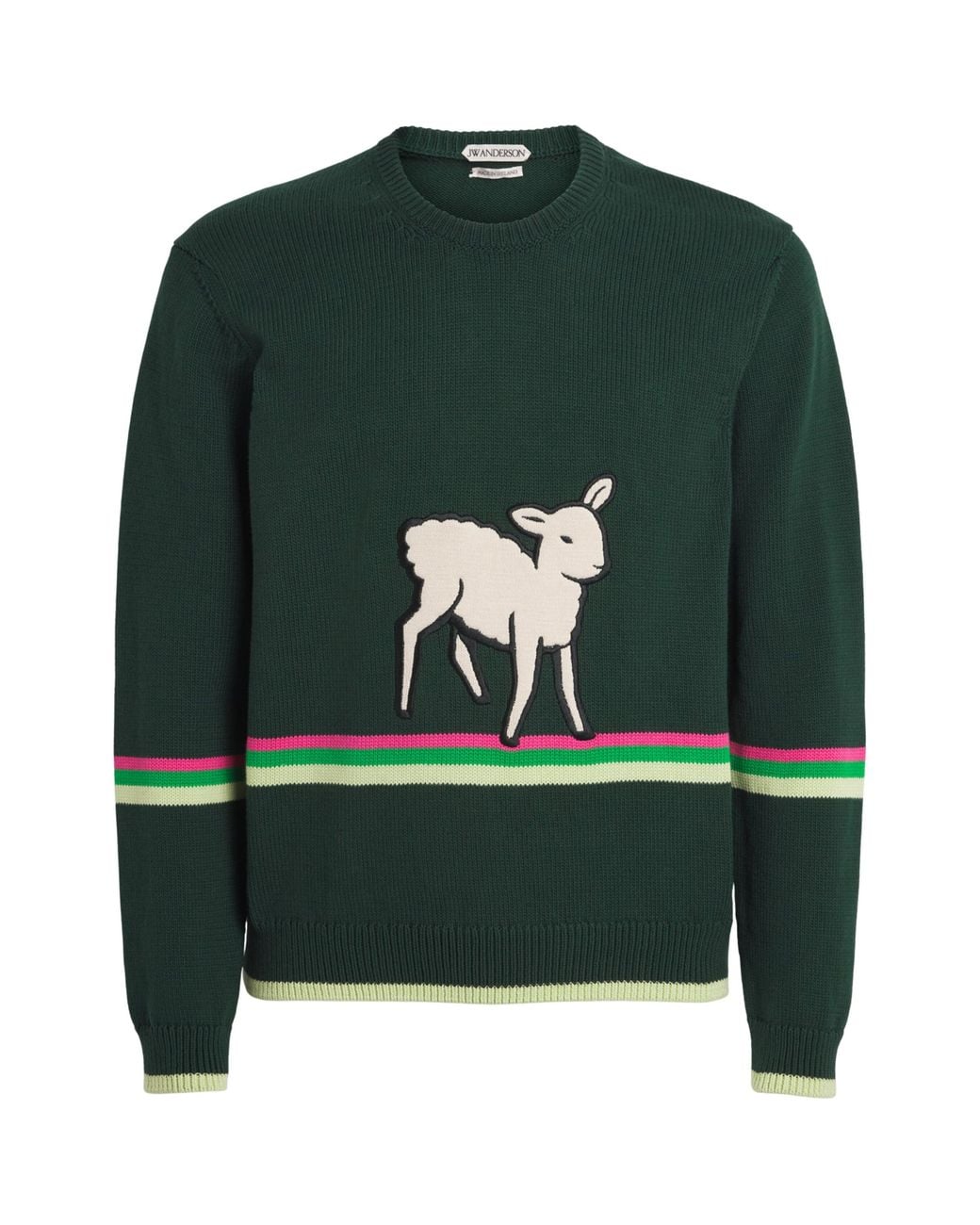 J.W. Anderson Green Cotton Sheep Sweater for men