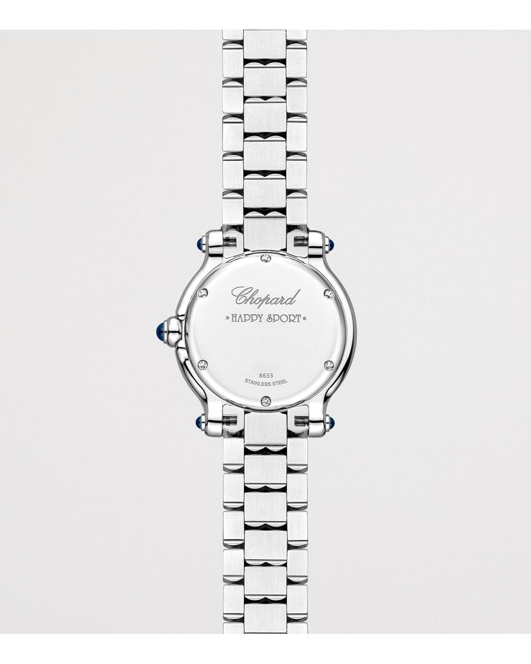 Chopard White Stainless Steel And Diamond Happy Sport Watch