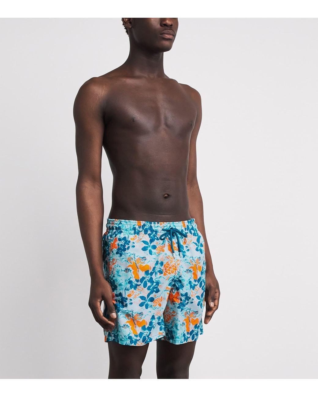 Vilebrequin Blue Turtle Print Moorea Swim Shorts for men