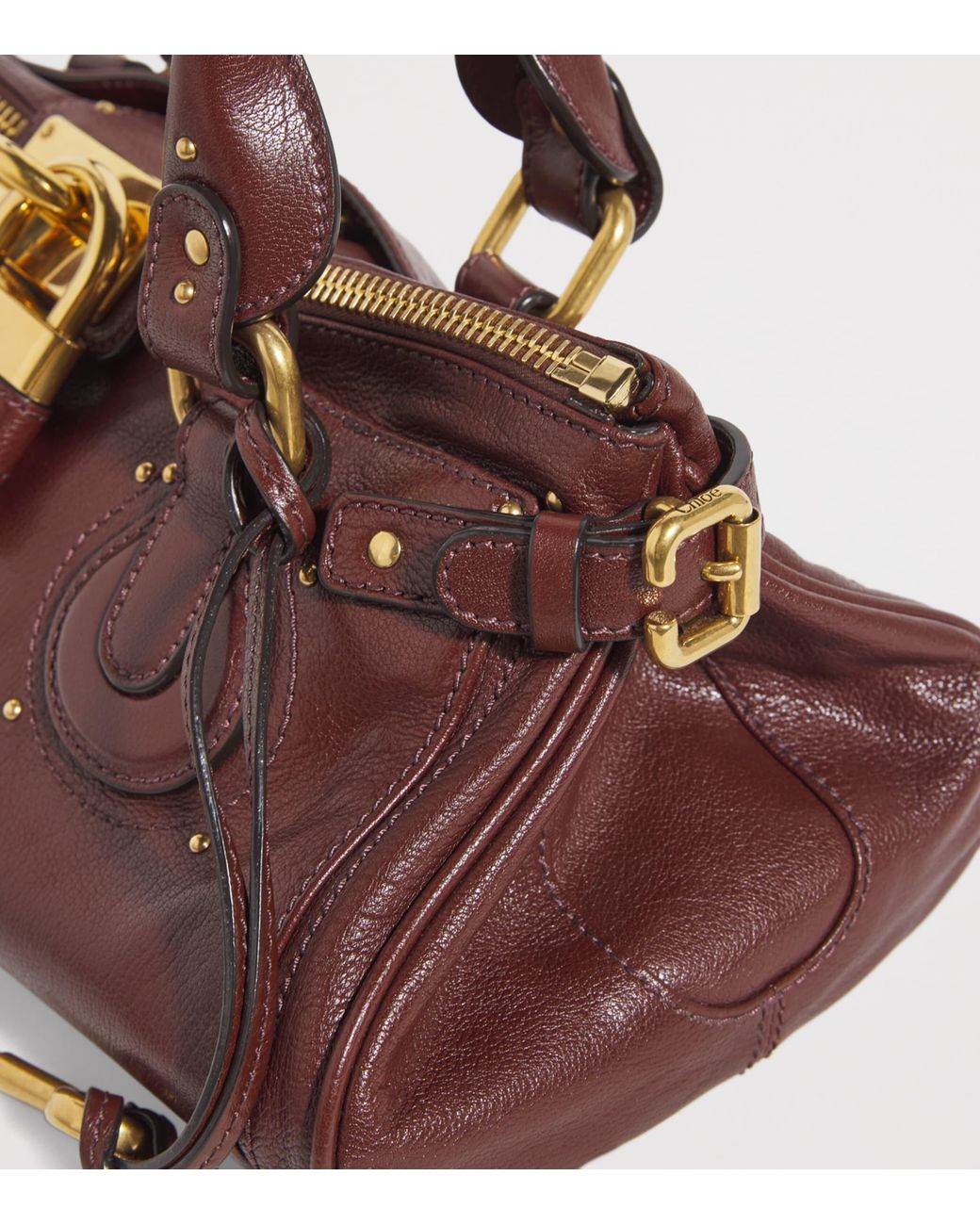 Chloé Brown Leather Paddington Top-Handle Bag