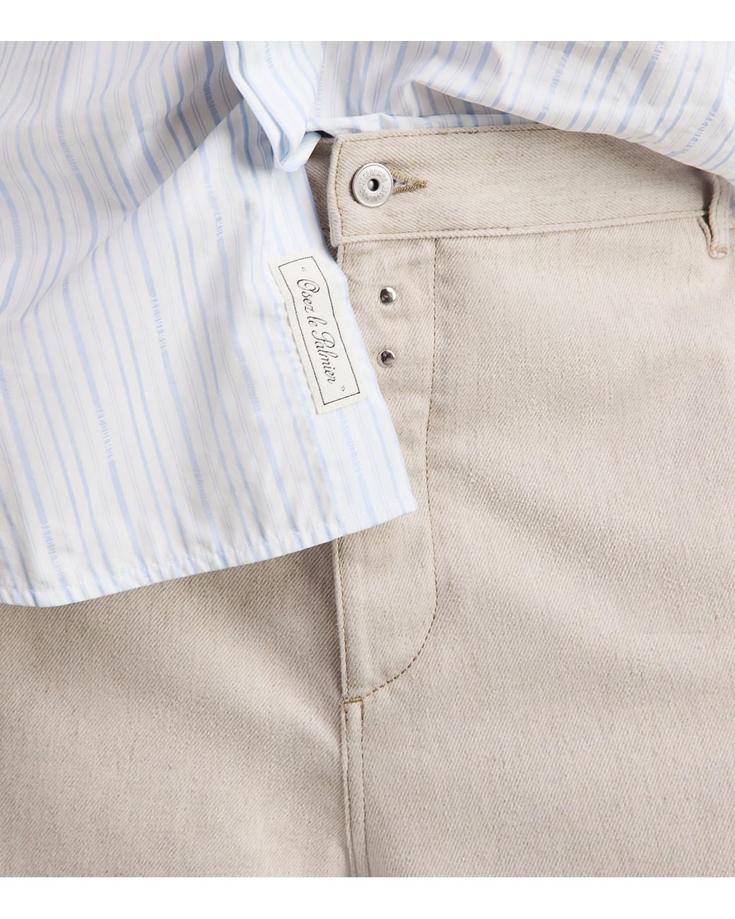 Jacquemus White Paysan De-Nîmes Wide-Leg Denim Trousers for men