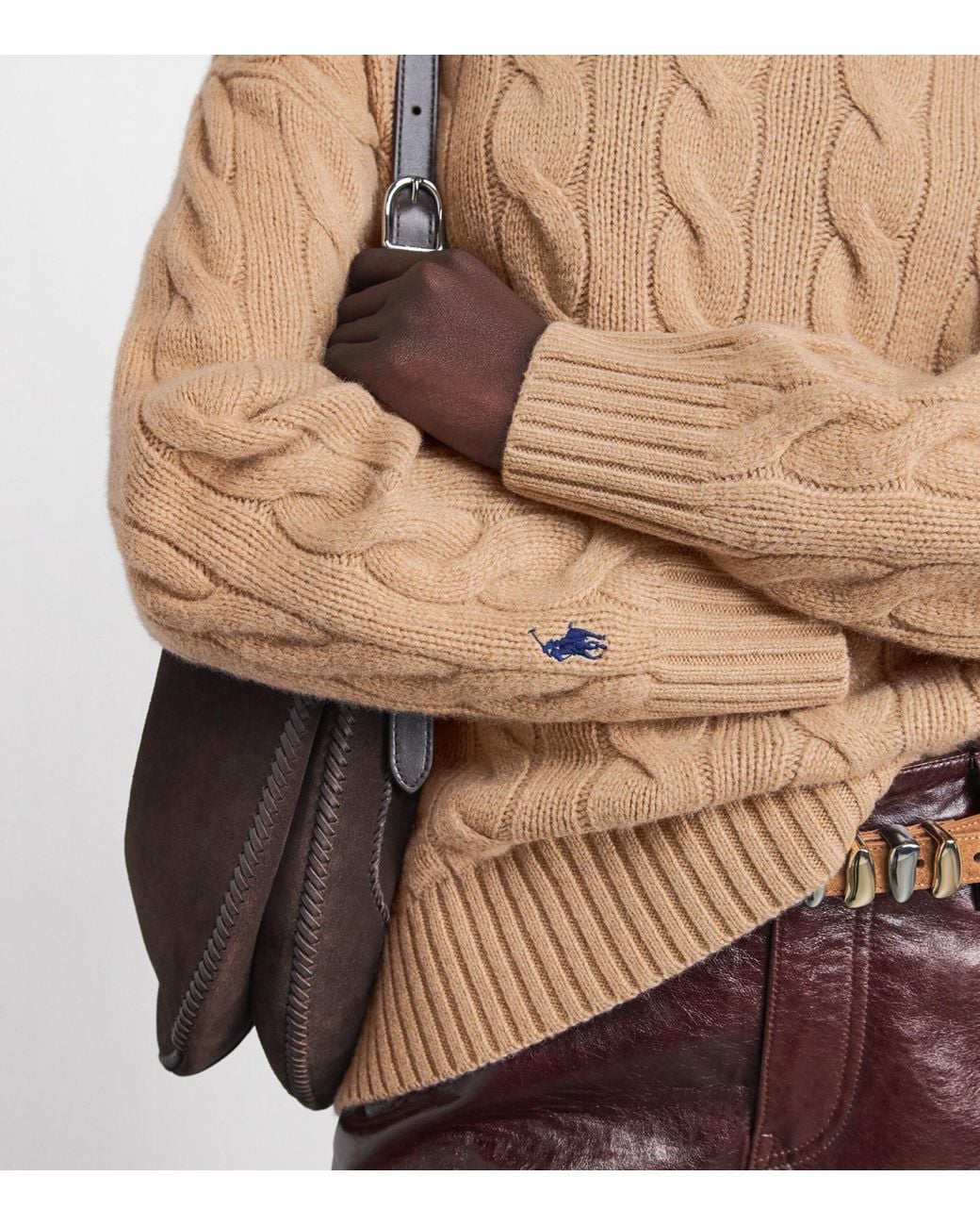 Polo Ralph Lauren Natural Wool-Cashmere Cable-Knit Sweater