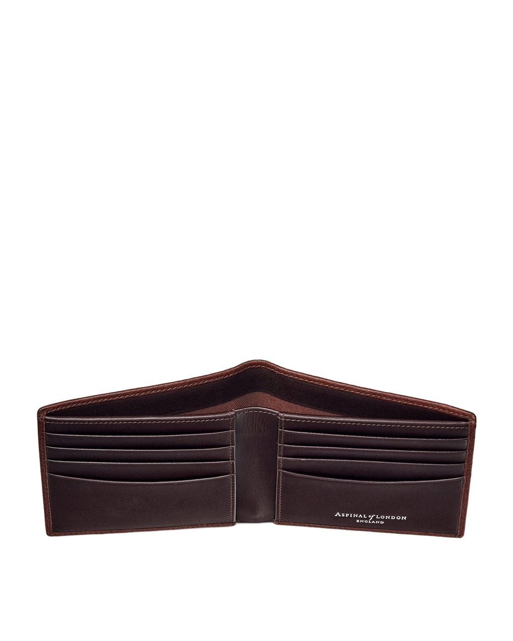 Aspinal Brown Classic Billfold Leather Wallet for men