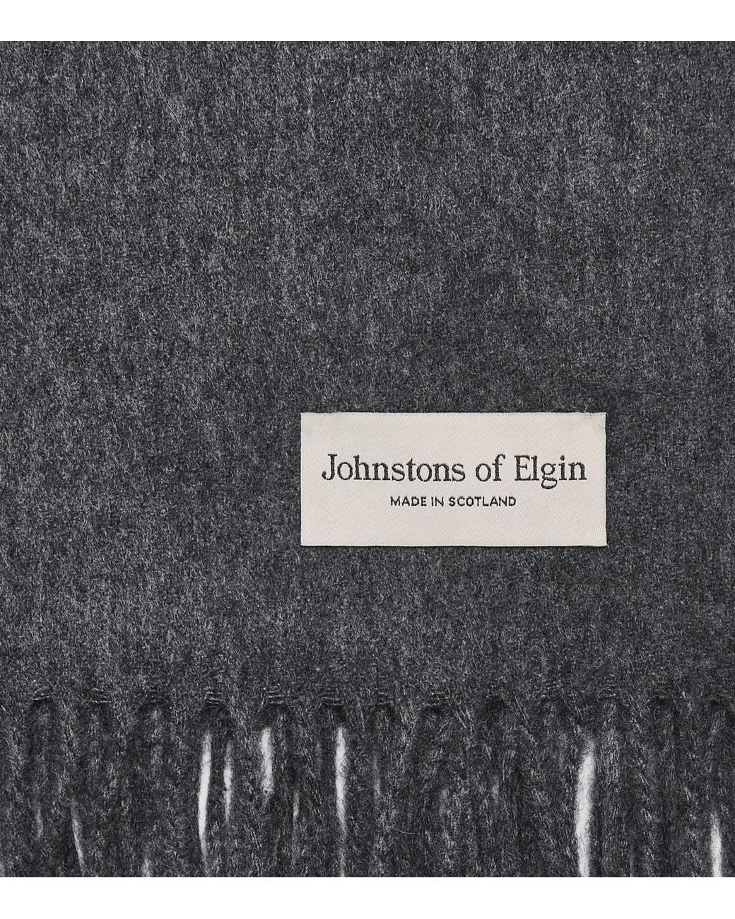 Johnstons Black Cashmere Wide Scarf