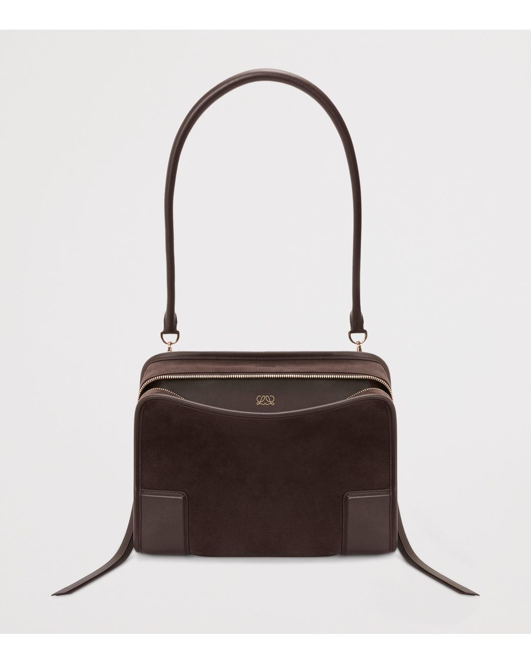 Loewe Brown Medium Suede Amazona 180 Top-Handle Bag