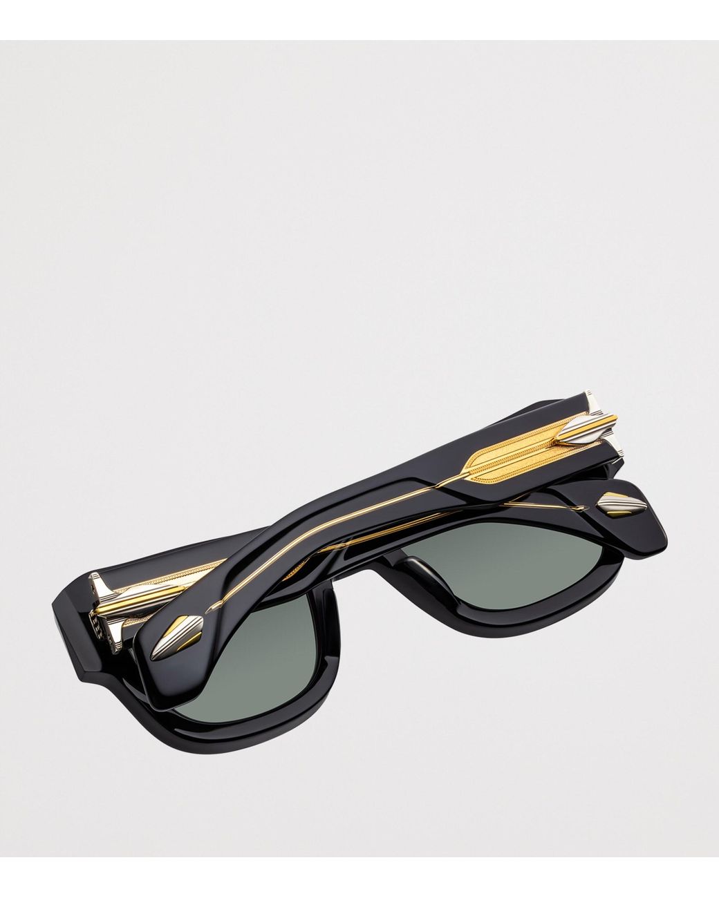 Jacques Marie Mage Black Conrad Square Sunglasses for men