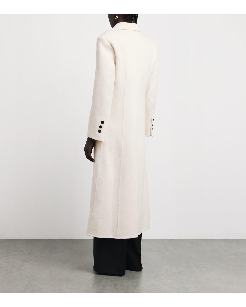 Voranida White Double-Breasted Taren Overcoat