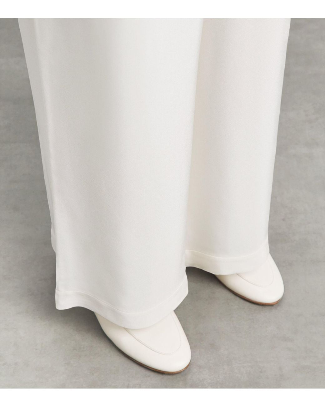 Eskandar White Silk Wide-Leg Trousers