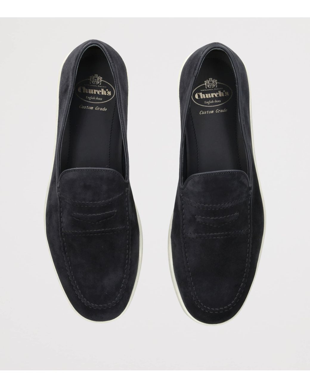 Church's Blue Suede Peebles Slip-On Sneakers for men