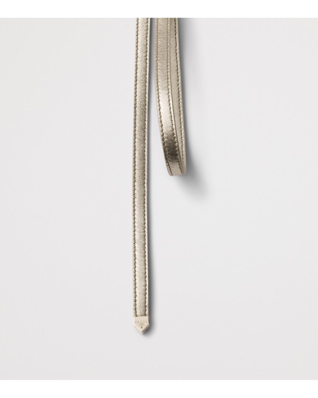Prada Gray Nappa Leather Belt