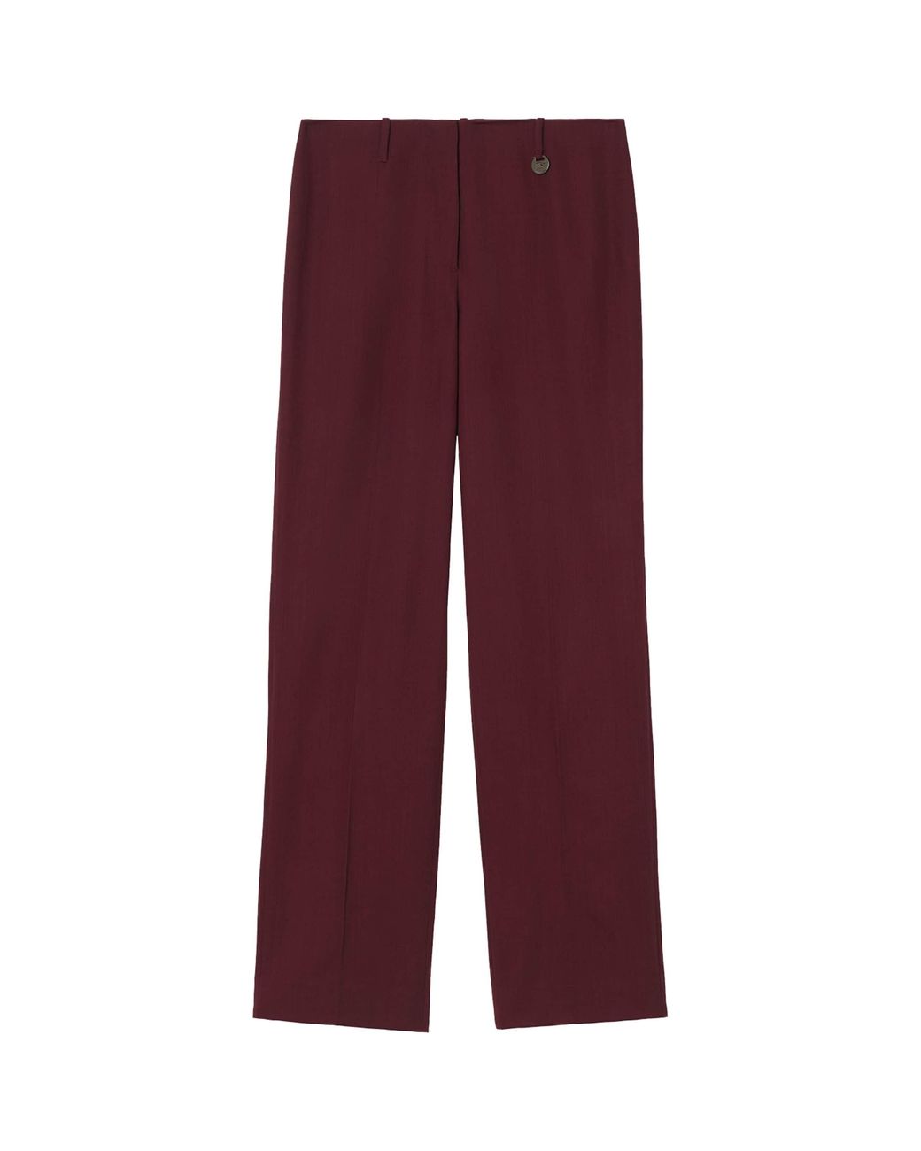 Burberry Purple Logo-Charm Straight-Leg Trousers