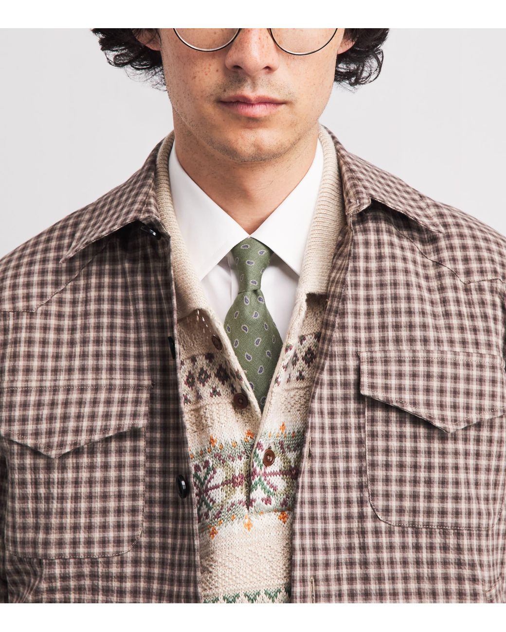 Polo Ralph Lauren Green Silk Paisley Print Tie for men