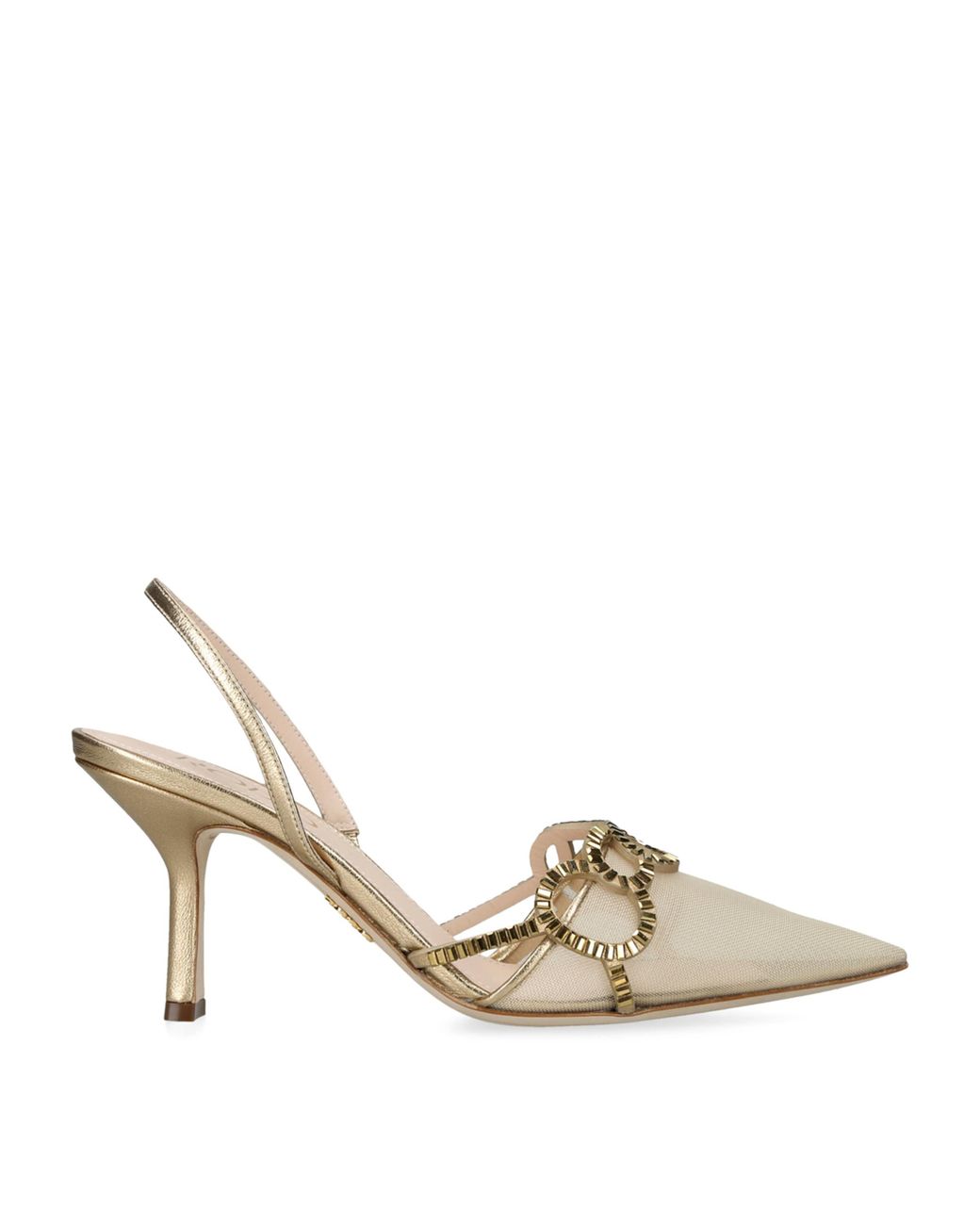 Rodo Metallic Leather Rosie Slingback Pumps 80