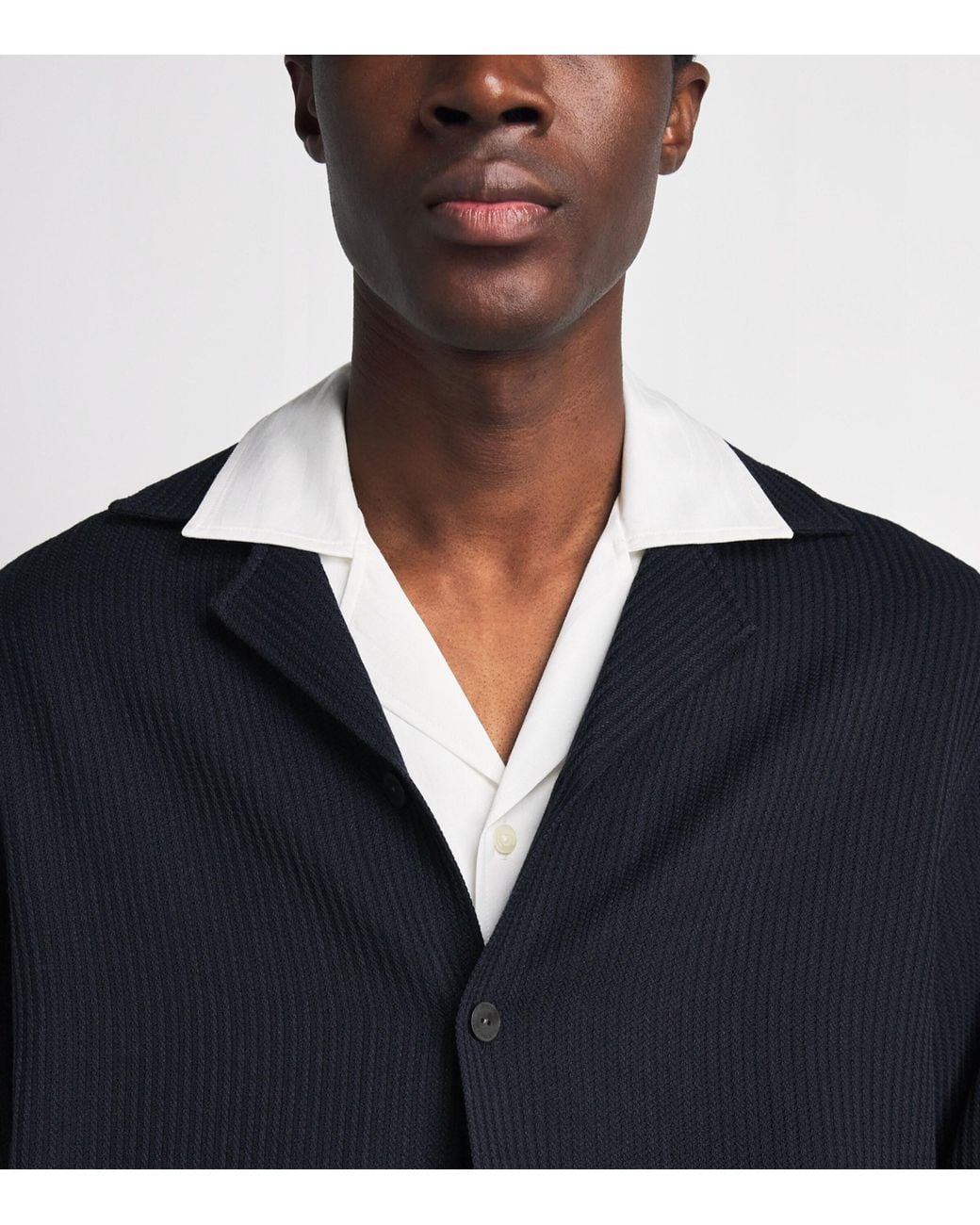 Frescobol Carioca Blue Wool Safra Overshirt for men