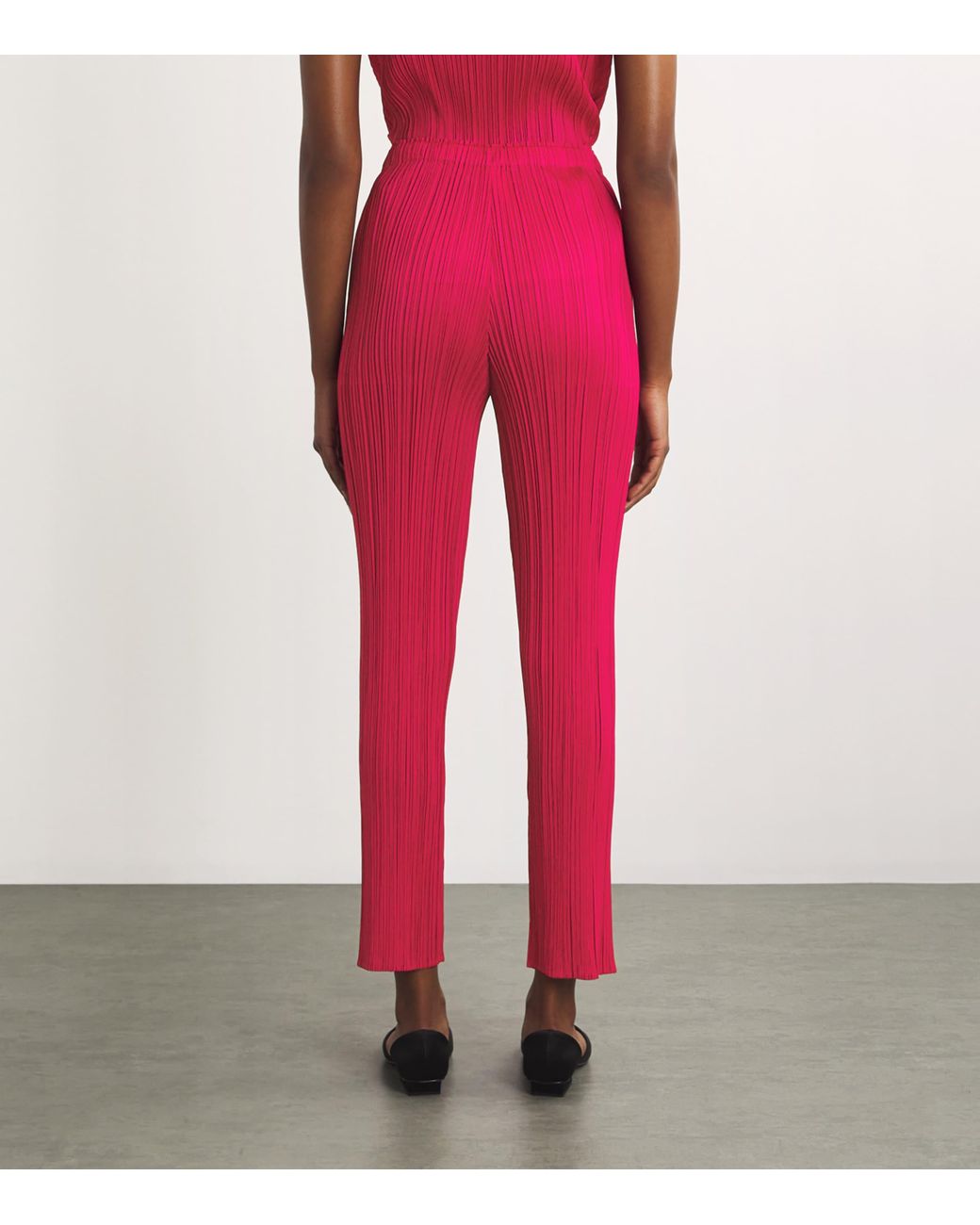 Pleats Please Issey Miyake Red New Colorful Basics Trousers