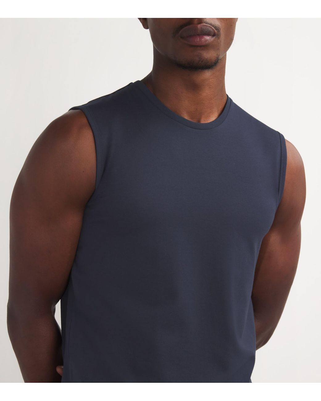 Falke Blue Cotton-Blend Daily Comfort Muscle Shirt for men
