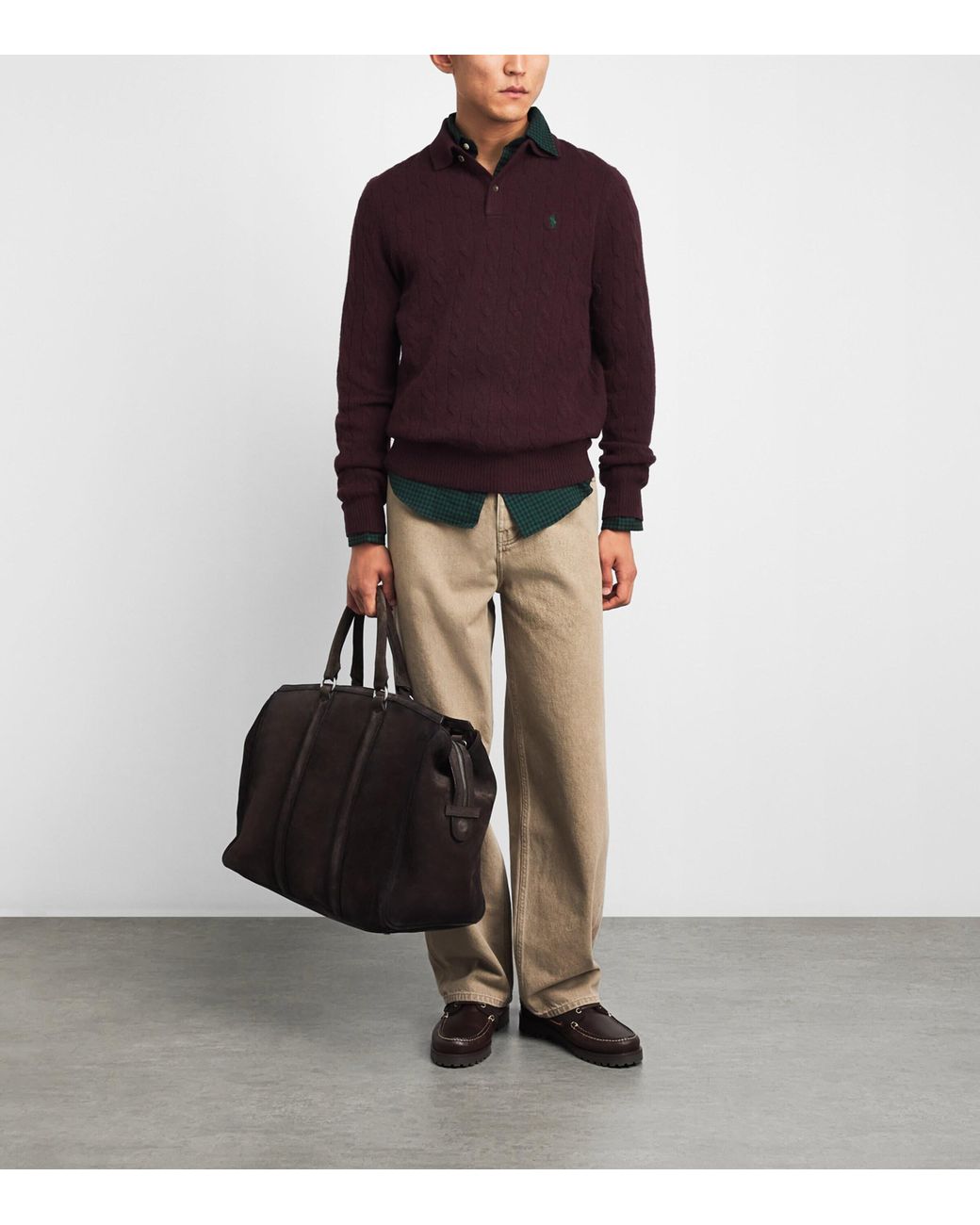 Polo Ralph Lauren Purple Wool-Cashmere Polo Pony Sweater for men