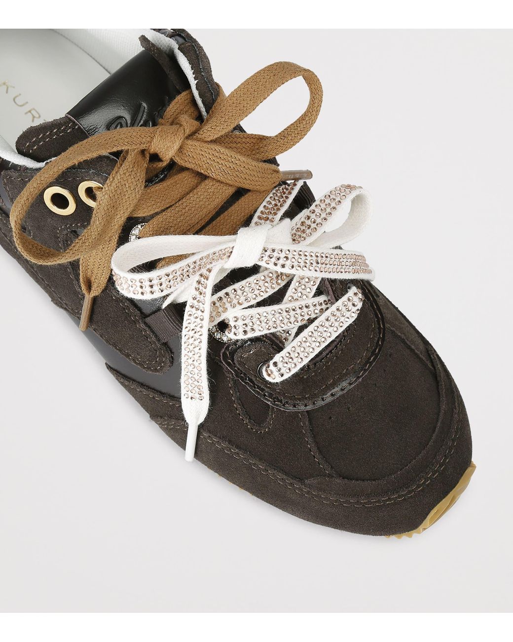 Kurt Geiger Brown Suede Slim Runner Sneakers