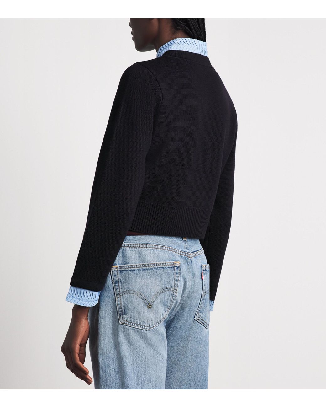 Sandro Black Collared Cardigan