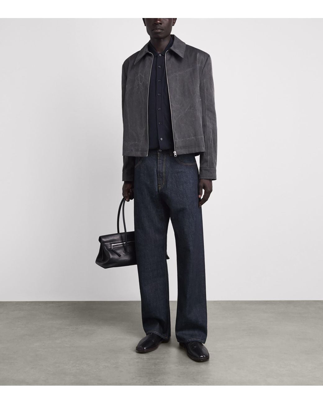 Rag & Bone Blue Silk-Cotton Short-Sleeve Conrad Shirt for men