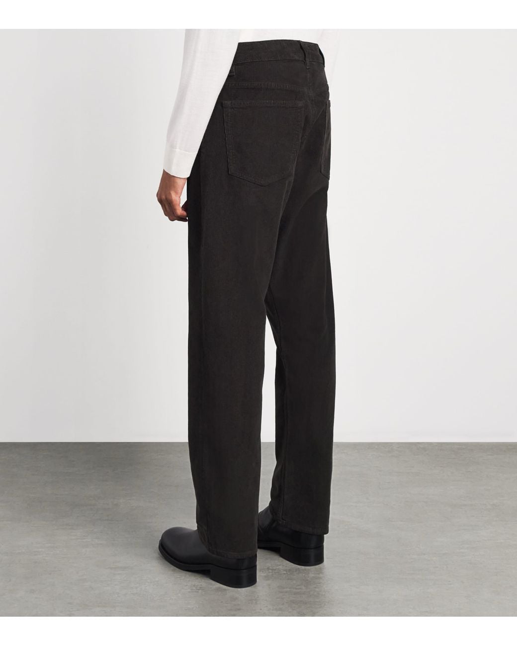 Studio Nicholson Black Corduroy Riso Trousers for men