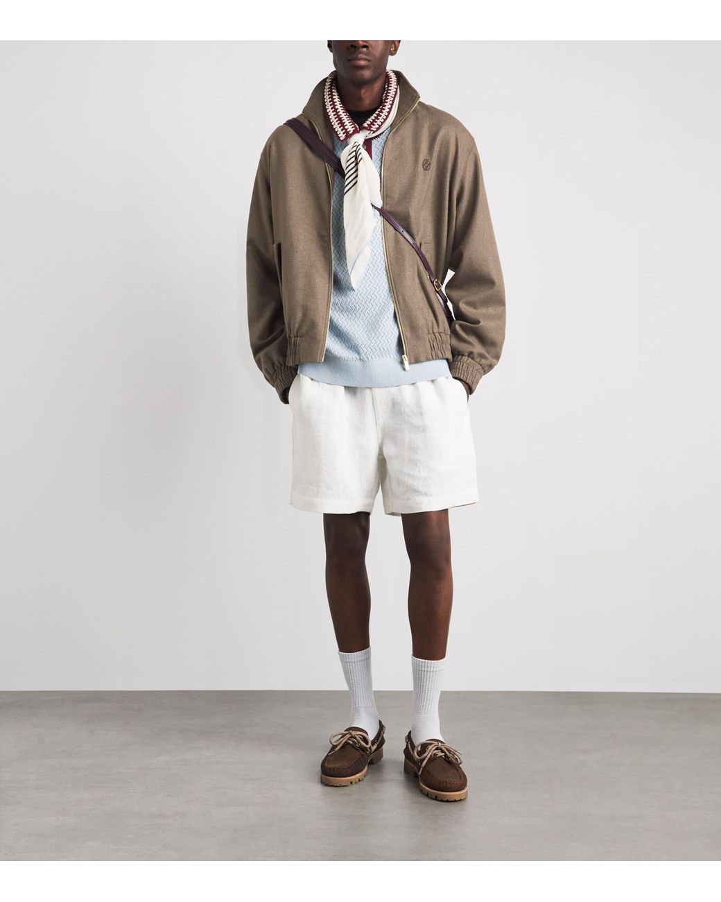 Drole de Monsieur Brown Virgin Wool-Blend Track Jacket for men