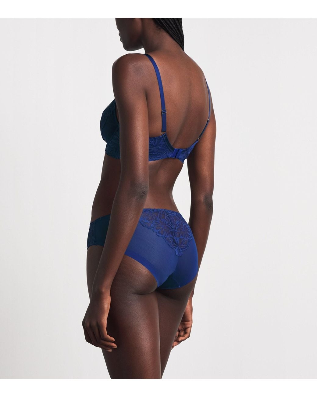 Wacoal Blue Lace-Trim Abéllia Briefs