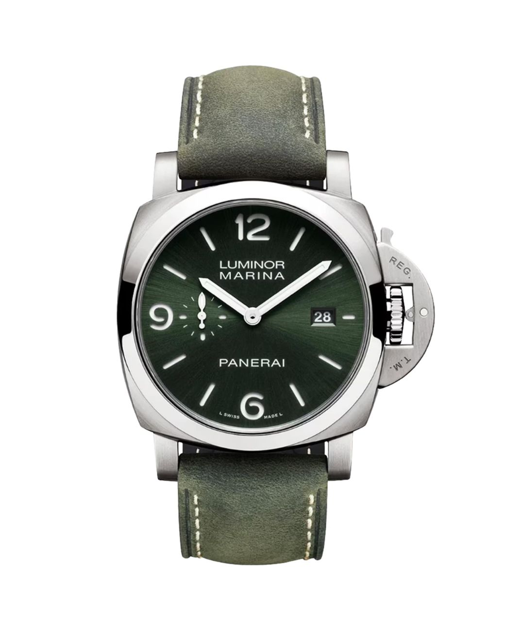 Panerai Gray Brushed Titanium Luminor Marina Watch for men