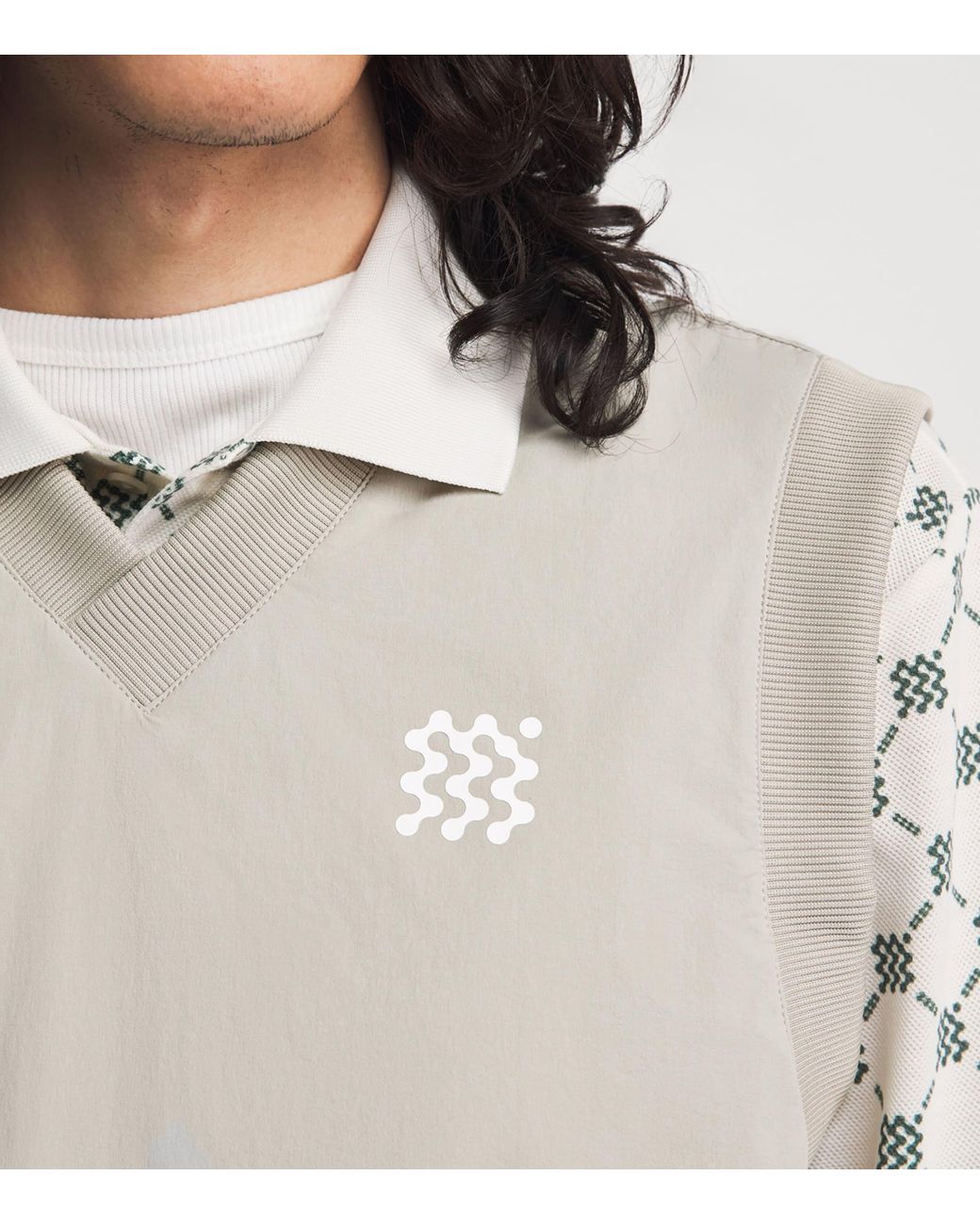 Manors White Reversible Logo Vest for men
