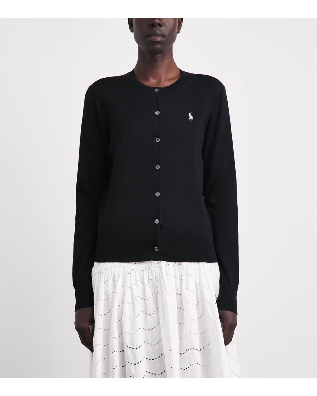 Polo Ralph Lauren Blue Cotton Ribbed Cardigan