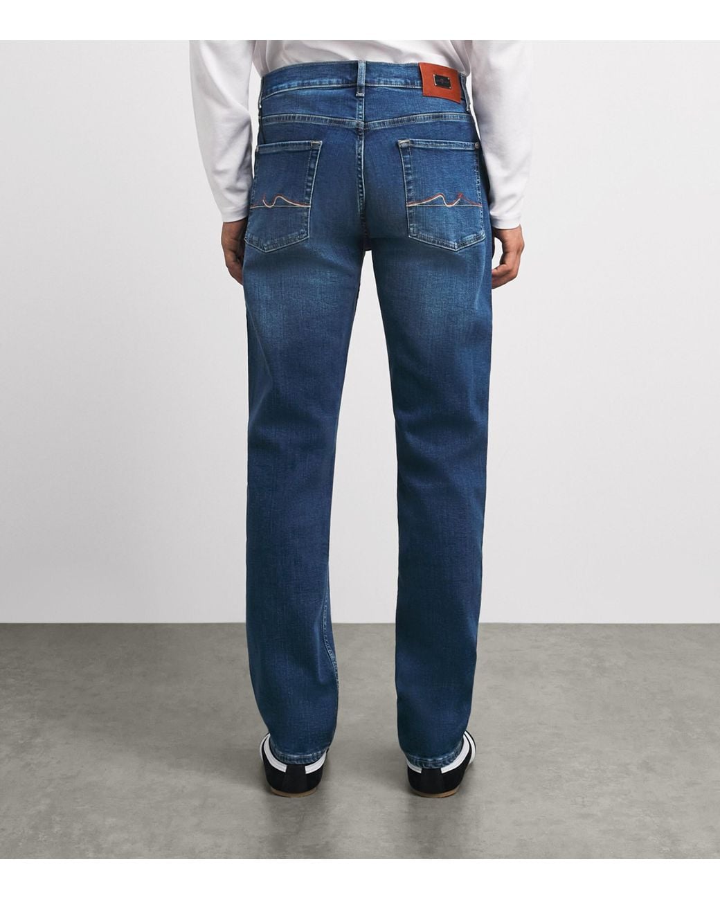 7 For All Mankind Blue Slimmy Badge Jeans for men