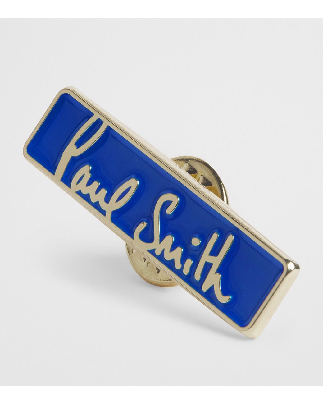 Barbour Blue X Paul Smith Logo Pin Badge