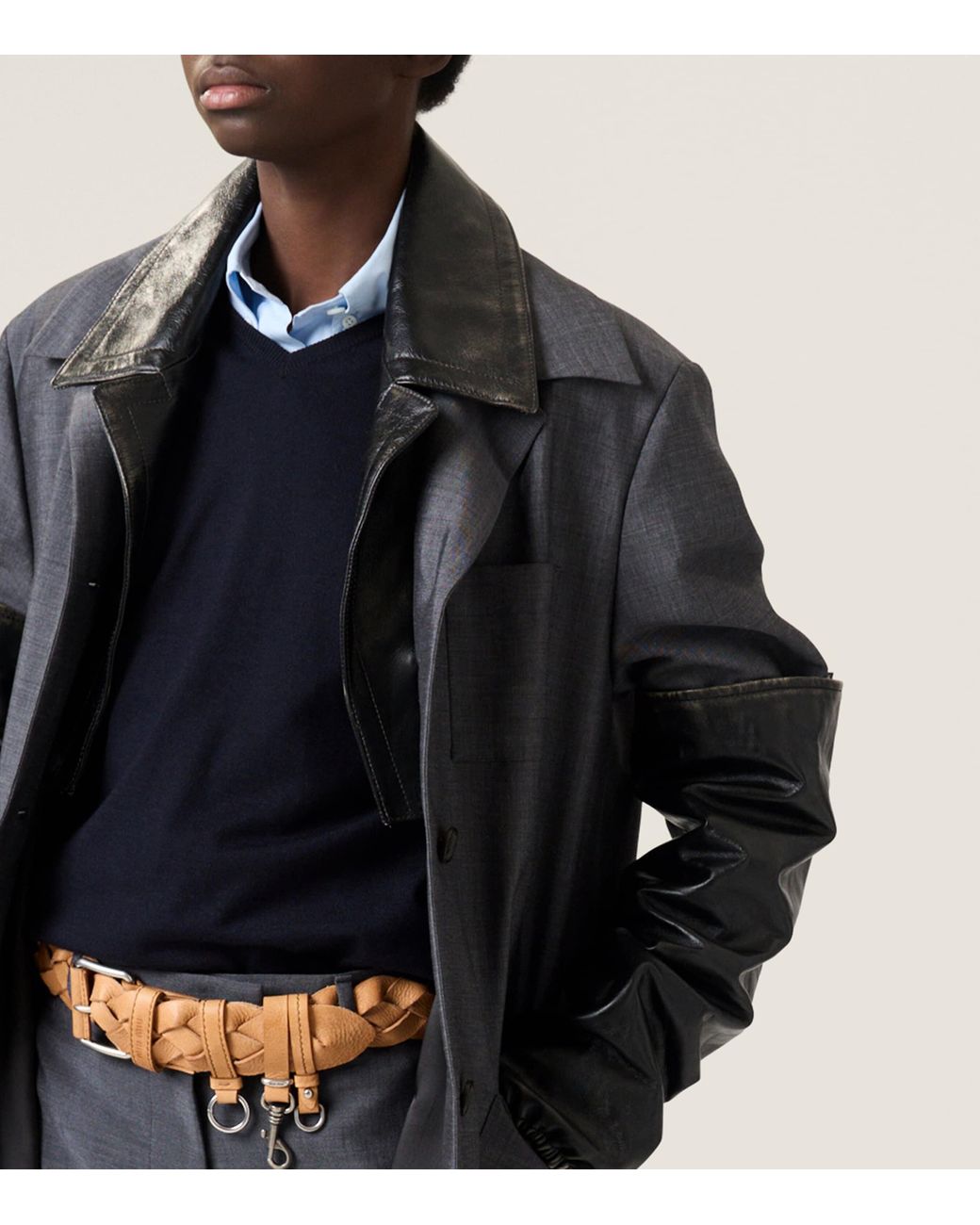 Miu Miu Blue Wool Polo Sweater